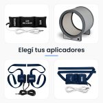 Los 4 tipos de aplicador para equipos de magnetoterapia Seakit: FoamPack, FoamFit, FoamDuo y Cilindro