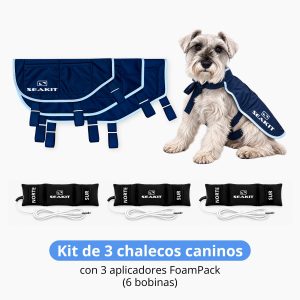 Kit de 3 mantas magnéticas para perros con 6 bobinas