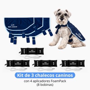 Kit de 3 mantas magnéticas para perros con 8 bobinas