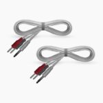 2 Cables de electroterapia plug 6,5 ficha tipo banana