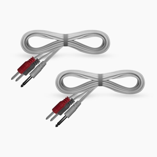2 Cables de electroterapia plug 6,5 ficha tipo banana