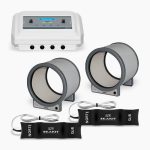 Magnetoterapia profesional con 4 bobinas planas (2 aplicadores) + 2 Cilindros · Micro 6 Platinum