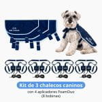 Kit de 3 chalecos magnéticos caninos con 8 bobinas