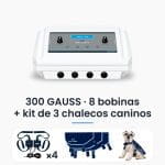 Magnetoterapia canina Micro 6 Gold Seakit de 300 GAUSS con kit de 3 chalecos y 8 bobinas