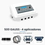 Magnetoterapia para consultorio Micro 6 Platinum Seakit de 500 GAUSS con 4 aplicadores