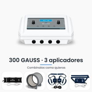 Magnetoterapia profesional Micro 6 Gold Seakit de 300 GAUSS con 3 aplicadores