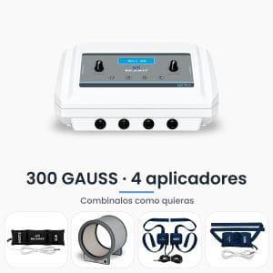 Magnetoterapia profesional Micro 6 Gold Seakit de 300 GAUSS con 4 aplicadores