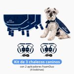 Kit de 3 chalecos magnéticos caninos con 4 bobinas
