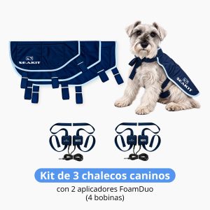 Kit de 3 chalecos magnéticos caninos con 4 bobinas